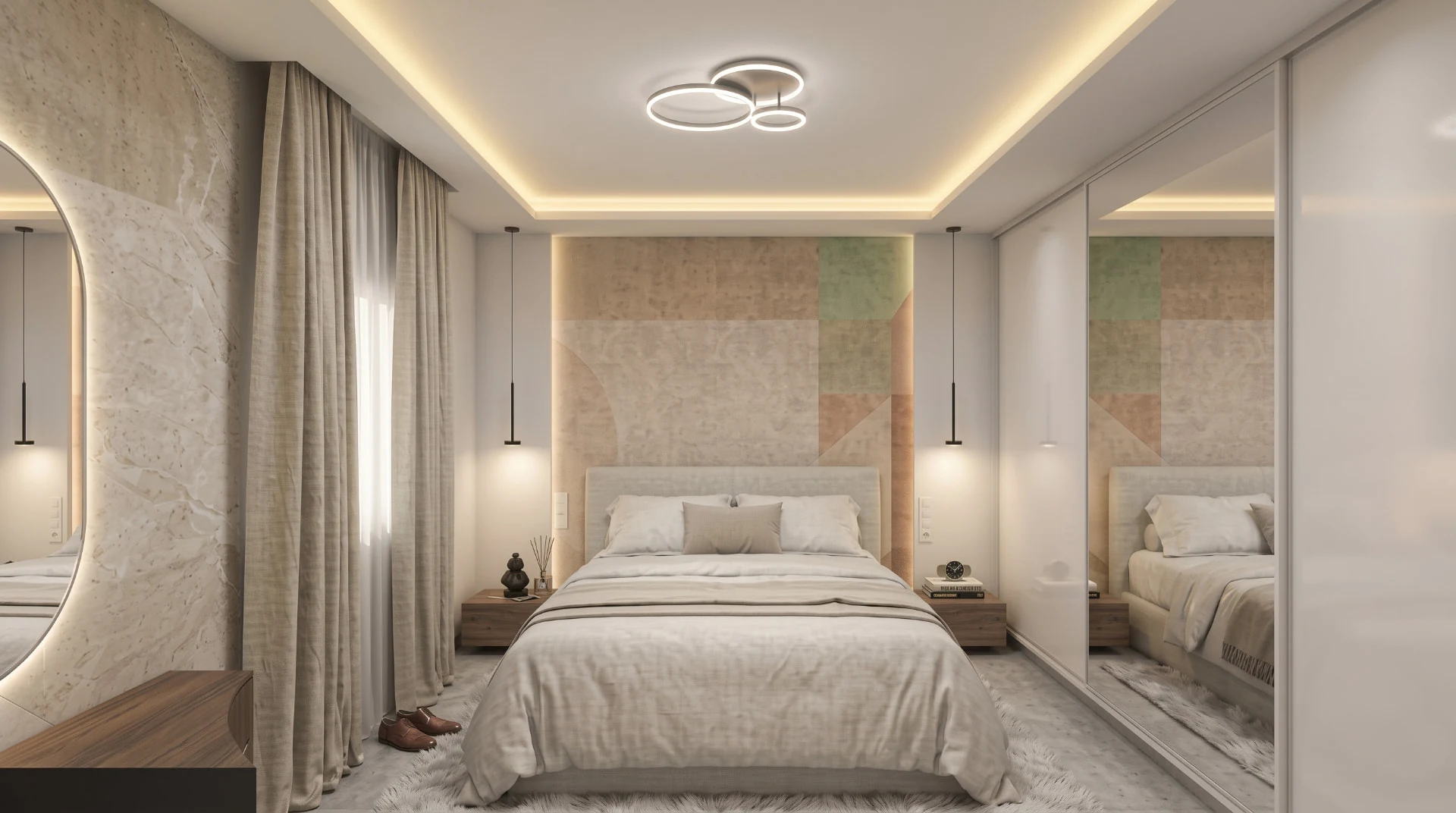 Appartamento EM2, progetto della camera da letto