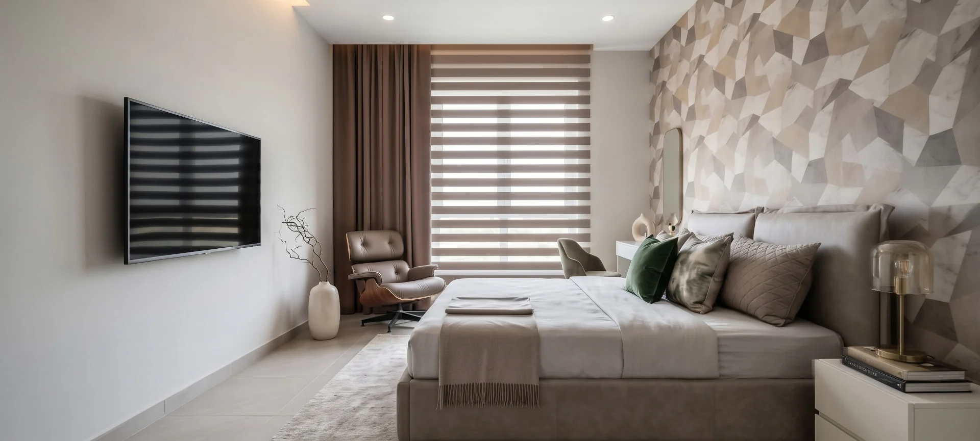 Residenza MF1, progetto della camera da letto